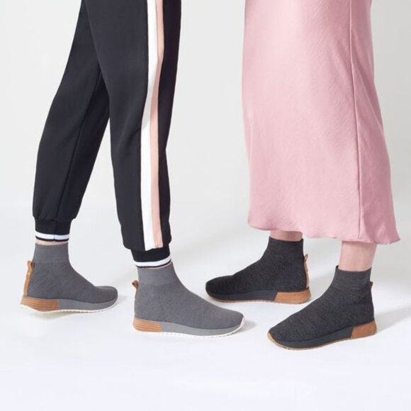 Dr. Scholl's Rainmaker Knit Booties High Top Sock Boot Sneakers size 11 Gray - Picture 1 of 12